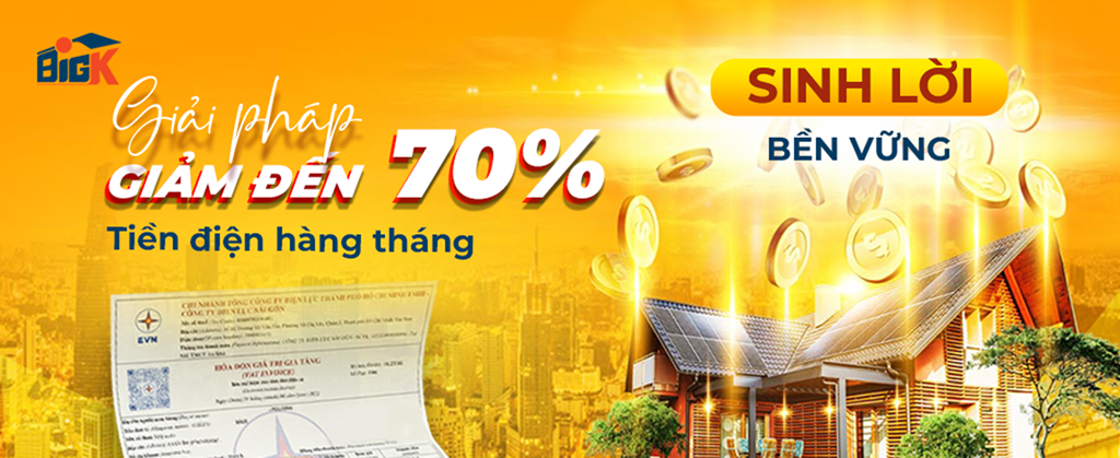 Giảm 70% tiền điện khi dùng điện mặt trời